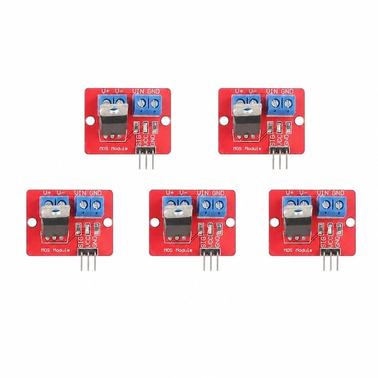 IRF520 MOS Driver Modul PWM Fényerőszabályzó 0-24V MOSFET MCU ARM vezérlőhöz 6 db-os részleges szett