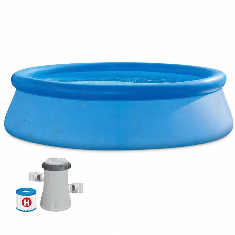 Intex Easy Set felfújható kerek medence szűrőpumpával, kék — használt, állapot a 2. képen