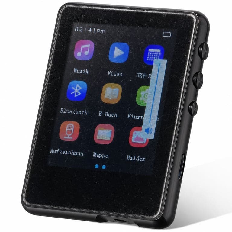 joliker 64 GB MP3 Lejátszó Bluetooth 5.3 HiFi, 2,4 colos kijelző — hibás, alkatrésznek: A kijelző nem reagál (állapot: lásd a 2. képet)