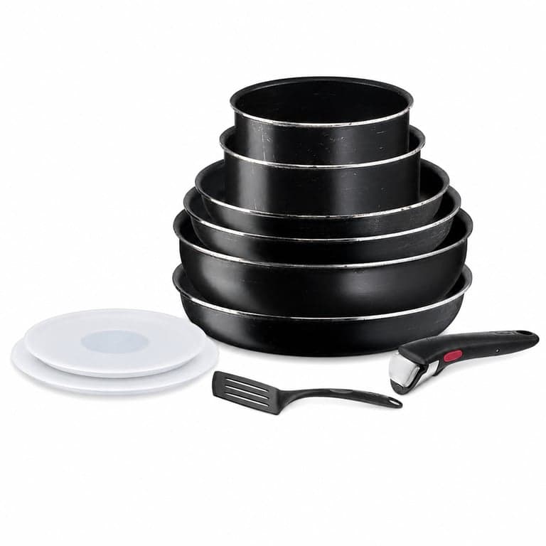 Tefal Ingenio Easy On L1599802 10 részes edénykészlet tapadásmentes — A terméken erős használati nyomok láthatók (állapot: lásd a 2. képet)