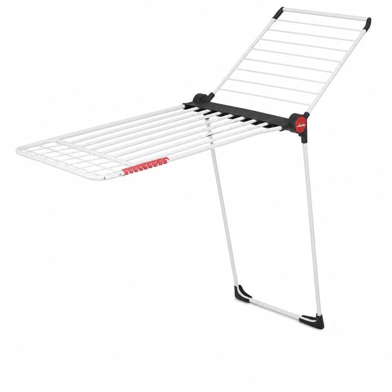 Vileda Infinity Flex Plus kihúzható szárítóállvány 117-200 cm, 30 m — hibás, részben működik: hajlásnál eltört (állapot: lásd a fotókat)