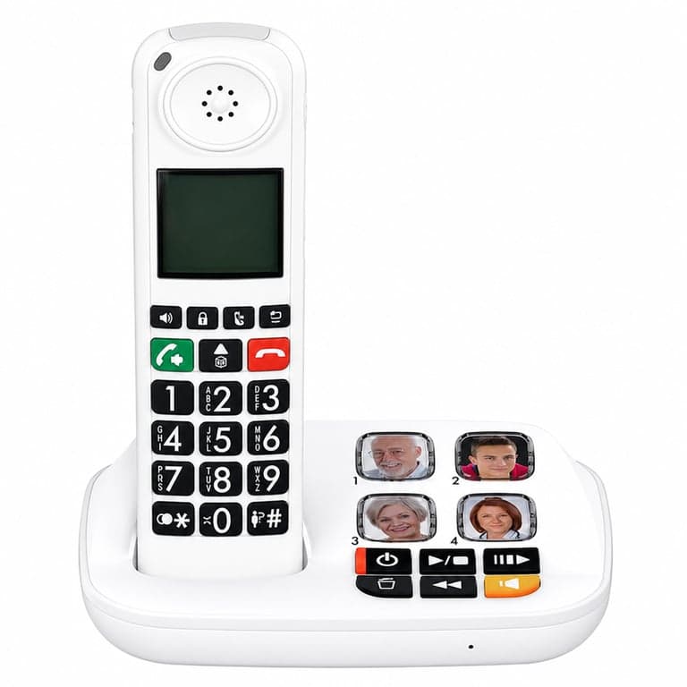 Swissvoice Xtra 2355 DECT vezeték nélküli asztali telefon – Nagy gombok, üzenetrögzítő, Audio Boost, fehér – Hiányos csomag, újszerű állapot