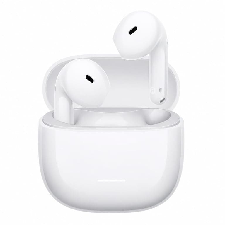 Xiaomi Redmi Buds 8 Active TWS Bluetooth fülhallgató, fehér, félig in-ear, 37 órás — töltőkábel nélkül (állapot: lásd a 2. képet)