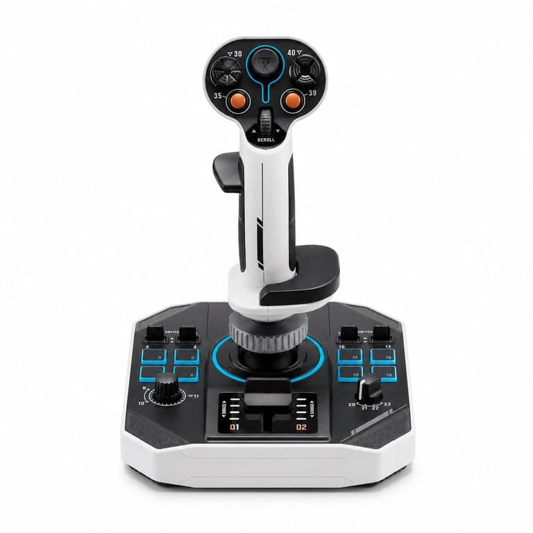 Thrustmaster Sol-R 1 repülős joystick PC-hez – — Jobb kezes használatra átszerelhető alkatrészek nélkül (állapot: lásd a 2. képet)