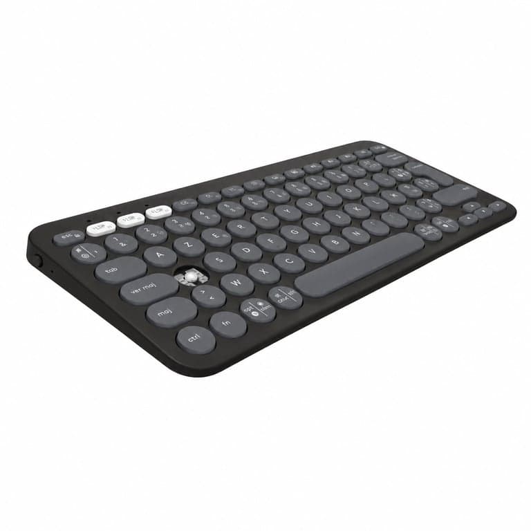 Logitech Pebble Keys 2 K380s Bluetooth vezeték nélküli billentyűzet — Az egyik billentyű foglalata törött (állapot: lásd a 2. képet)