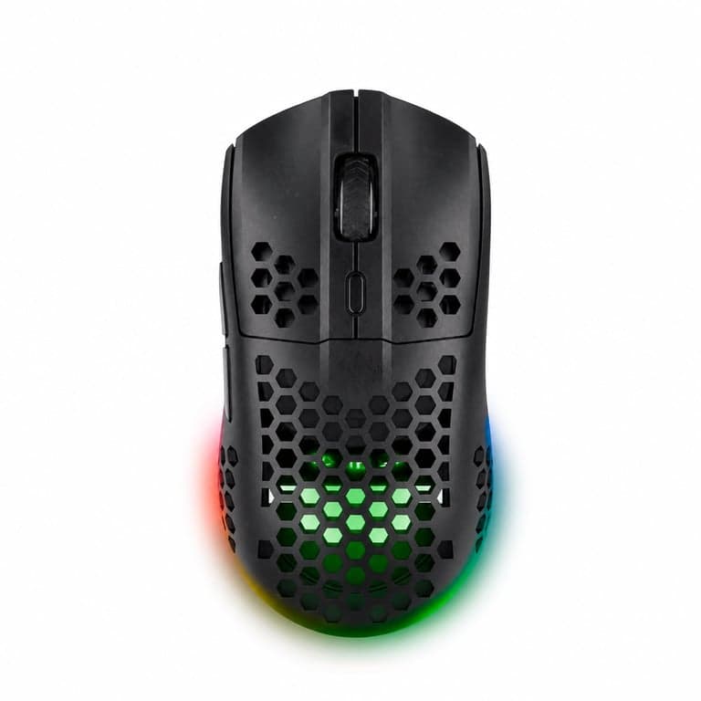 GXTrust Helox Vezeték Nélküli Gaming Egér Ultrakönnyű 75g Fekete — hibás, alkatrésznek: működésképtelen egér (állapot: lásd a 2. képet)