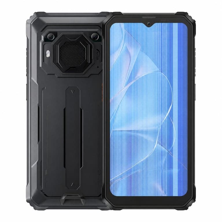 Blackview BV6200 Pro Strapabíró Okostelefon 18GB RAM 128GB Fekete — hibás, részben működik: csíkos a kijelző (állapot: lásd a 2. képet)