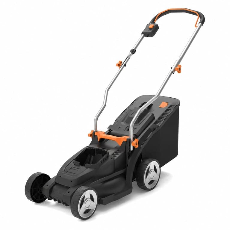 WORX WG733E Akkus Fűnyíró 20V Brushless Motor, 33 cm Vágásszélesség, 35 L Gyűjtőkosár, 6 Magasságfokozat (25-75 (állapot: lásd a 2. képet)