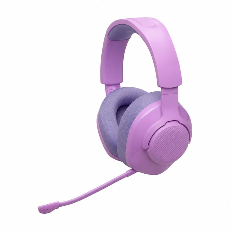 JBL Quantum 360 Wireless Gaming Fejhallgató, Lila, 2.4GHz és Bluetooth Dual Wireless — 2.4GHZ USB vevő hiányzik (állapot: lásd a 2. képet)