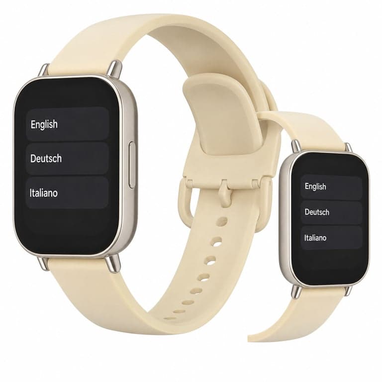 Xiaomi Redmi Watch 5 Lite okosóra arany színben, Modern stílusú szilikon — Töltő hiányzik a szíj besárgult (állapot: lásd a 2. képet)
