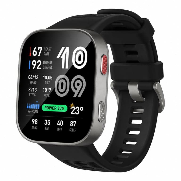 Amazfit Bip Max 50 mm Okosóra 2,07" AMOLED kijelző GPS 4GB Offline Térkép 150+ Sportmód 5ATM — Töltőkábel nélkül (állapot: lásd a 2. képet)