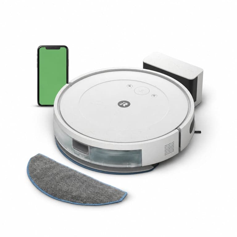 iRobot Roomba Combo Essential Y0112 robot porszívó és felmosó, 4 — Használatból eredö kopás karcok láthatók (állapot: lásd a 2. képet)