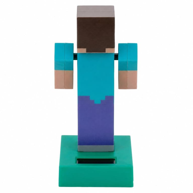 Puckator FF139 Minecraft Steve Solar — hibás, részben működik: Fordítva van rajta a figura és a kard hiányzik (állapot: lásd a 2. képet)