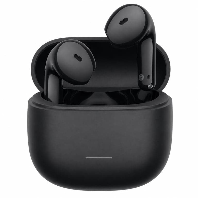 Xiaomi Redmi Buds 8 Active TWS Bluetooth fülhallgató, fekete, töltőtokkal — hibás, alkatrésznek (állapot: lásd a 2. képet)