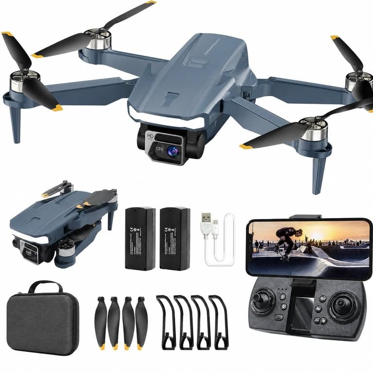 CHUBORY F89 Drón 1080P HD Kamerával, WiFi FPV, 40 Perces Repülési Idő, 120° Széles Látószög, Optikai Áramlás Pozicionálás, 2 Akkumulátor
