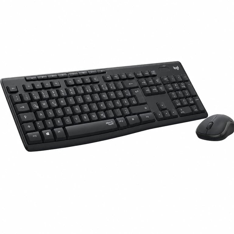 Logitech MK270 Vezeték nélküli Billentyűzet és Egér Szett, 2,4 GHz, Nano USB vevő, Windows kompatibilis, fekete - Hiányos, bemutató darab