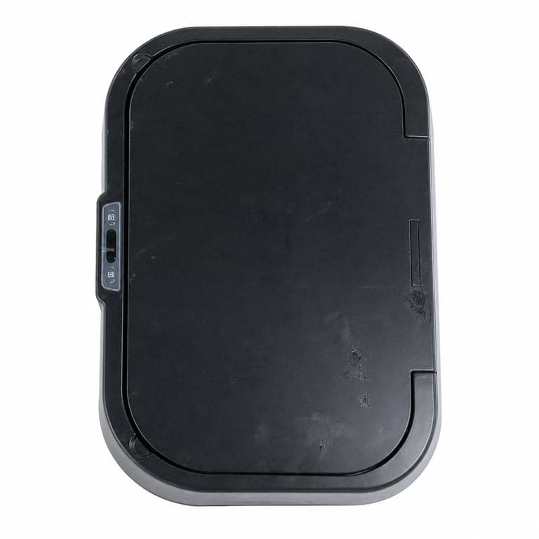 Amazon Basics 60 literes rozsdamentes acél szenzoros szemetes, téglalap alakú, ezüst-fekete, 60 L — használt