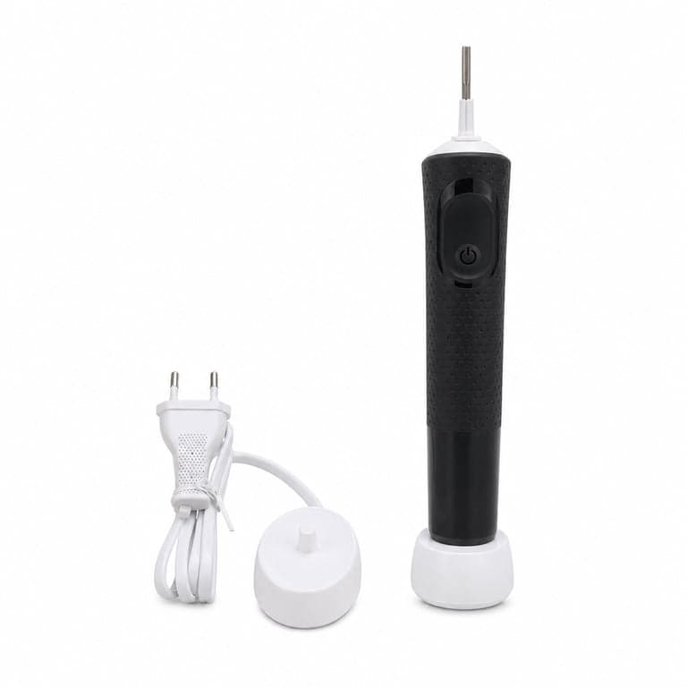 Oral-B Vitality Pro elektromos fogkefe 3 tisztítási móddal, fekete, töltőállomással, fogkefefej nélkül, használt (állapot: lásd a 2. képet)