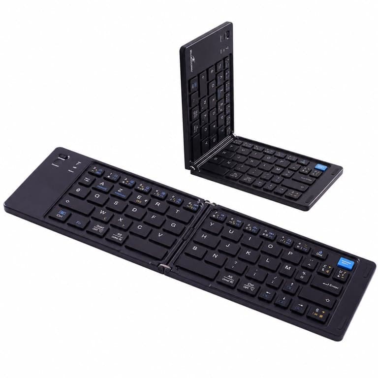 Bluestork KB Mini Fold összecsukható Bluetooth billentyűzet - fekete — töltőkábel nélkül (állapot: lásd a 2. képet)