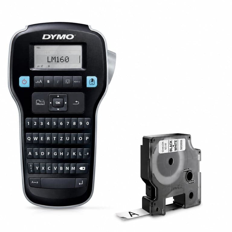 DYMO LabelManager 160 hordozható feliratozógép QWERTZ — Csak a 12mm-es szalag jár hozzá!!! A 6 és (állapot: lásd a 2. képet)