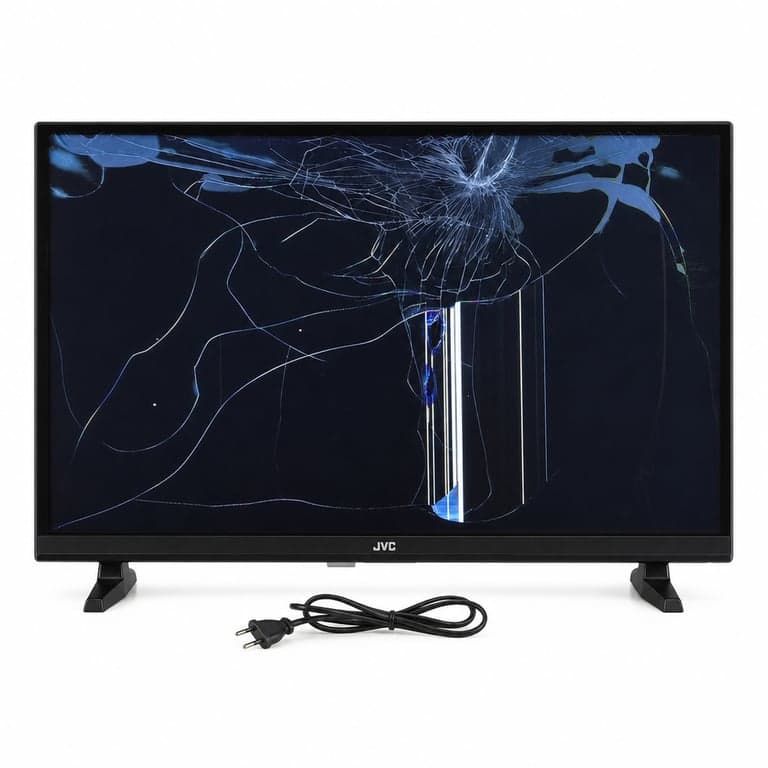 JVC LT-32VRF3555 32 colos Full HD Smart TV Fire TV beépített rendszerrel — hibás, alkatrésznek: törött képernyő (állapot: lásd a 2. képet)