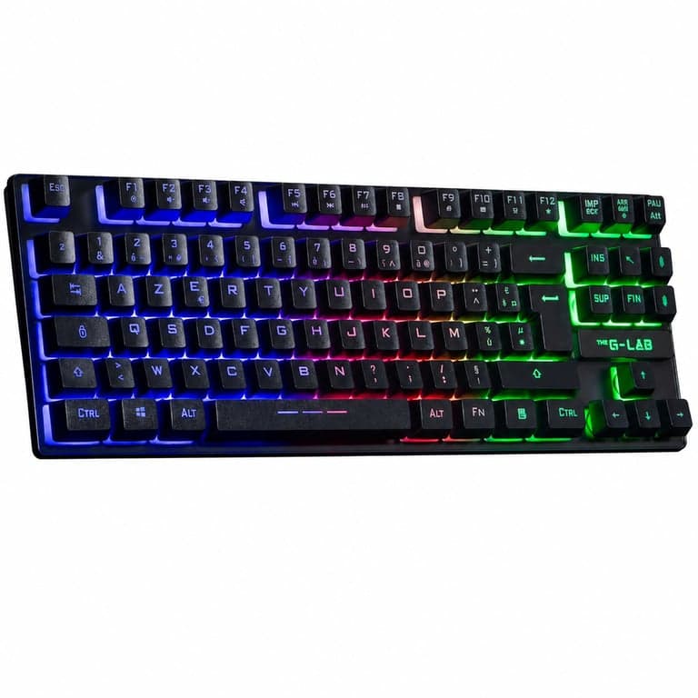 THE G-LAB Keyz Caesium TKL vezeték nélküli — hibás, részben működik: bal fülhallgató néma, kontakthibás kábel (állapot: lásd a 2. képet)