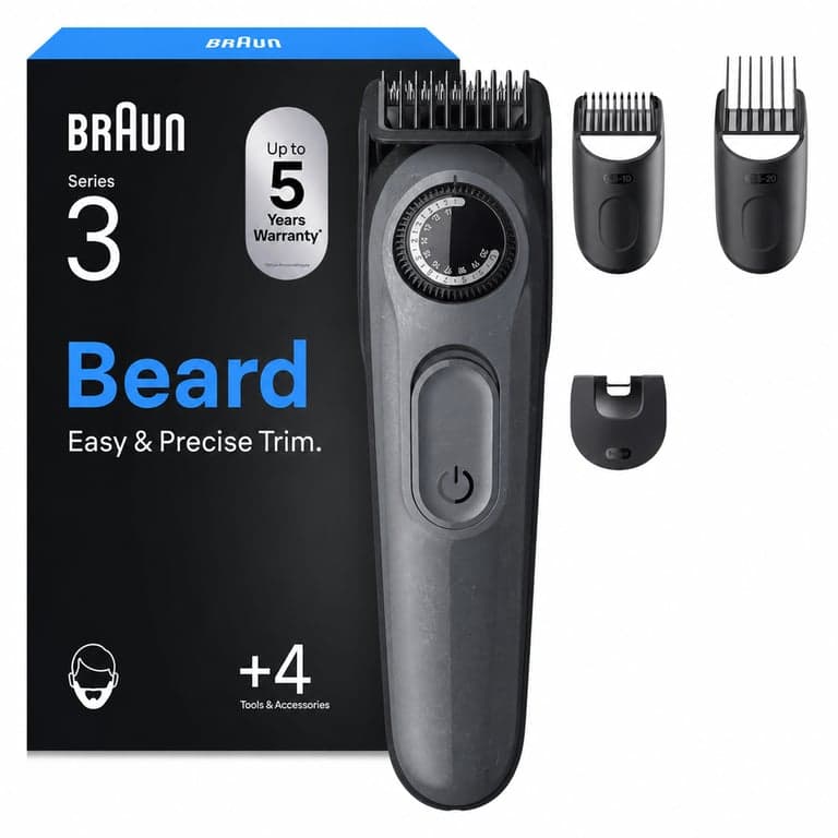 Braun BT3525 Series 3 Szakállvágó Férfiaknak, 40 Hosszbeállítás, 50 perces — használati jelek láthatók rajta (állapot: lásd a 2. képet)