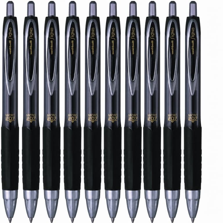 uni-ball Signo UMN-207 rollertoll fekete, 0,5 mm mikro gél tinta, 11 db-os csomag (eredeti szettből)