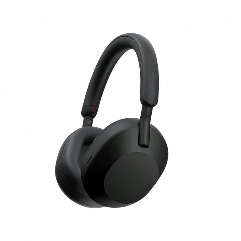Sony WH-1000XM5 vezeték nélküli zajszűrős fejhallgató kemény fekete tokkal — Az USB kábel nem tartozék (állapot: lásd a 2. képet)
