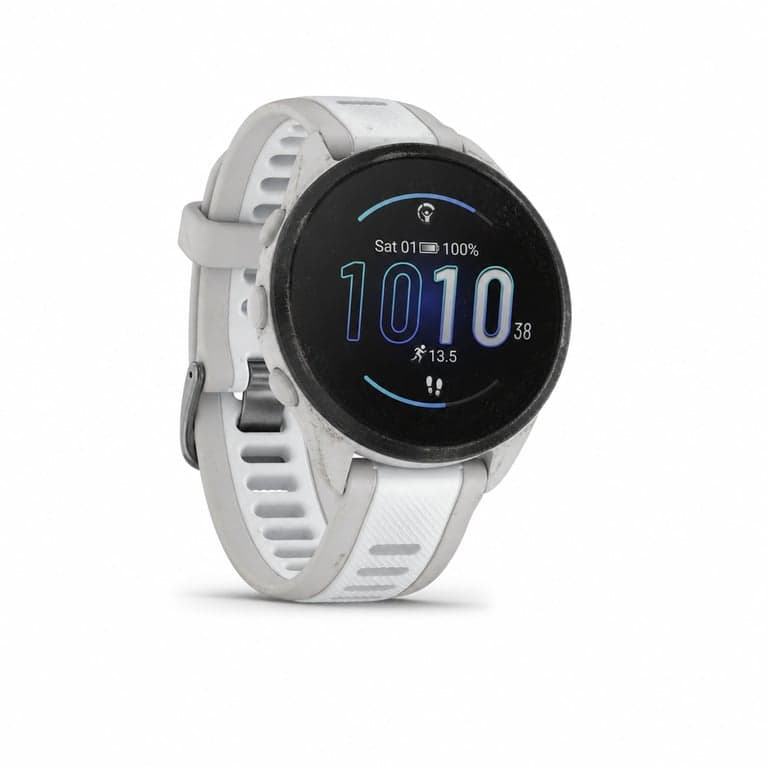 Garmin Forerunner 165 GPS Okosóra Futáshoz, 43 mm, AMOLED Érintőképernyő — karcok kopás látható használt (állapot: lásd a 2. képet)
