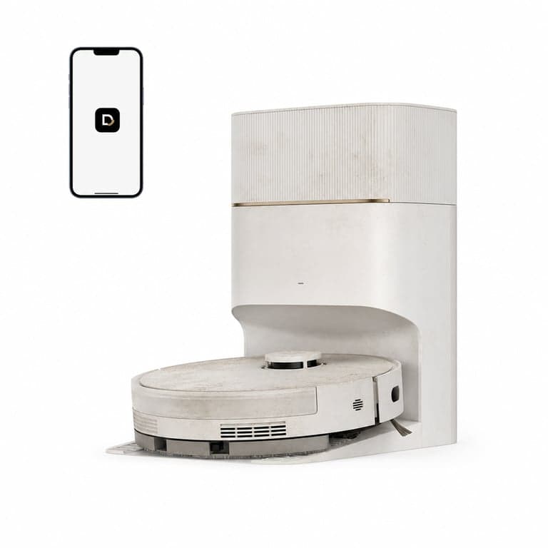 Dreame D20 Pro Plus Robot Porszívó és Töltőállomás, 13000 Pa Szívóerő, DuoBrush Kisállat — Poros a töltőegység (állapot: lásd a 2. képet)