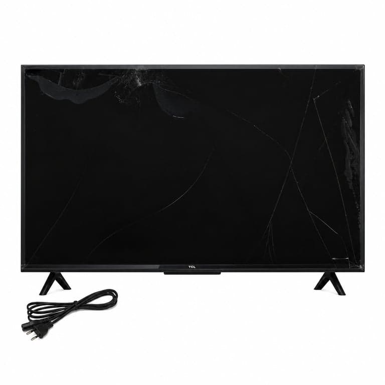 TCL 43PF650 43 colos 4K UHD Smart LED Fire TV Dolby Vision Dolby Atmos — hibás, alkatrésznek: betört kijelző (állapot: lásd a 2. képet)