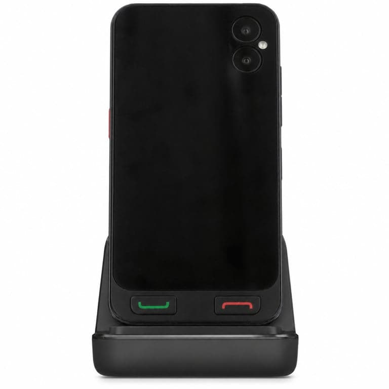 SPC Zeus 2 okostelefon időseknek, fekete, 5 colos kijelző, 64 GB, XXL ikonok, SOS gomb, töltőállomás, Android – (állapot: lásd a 2. képet)