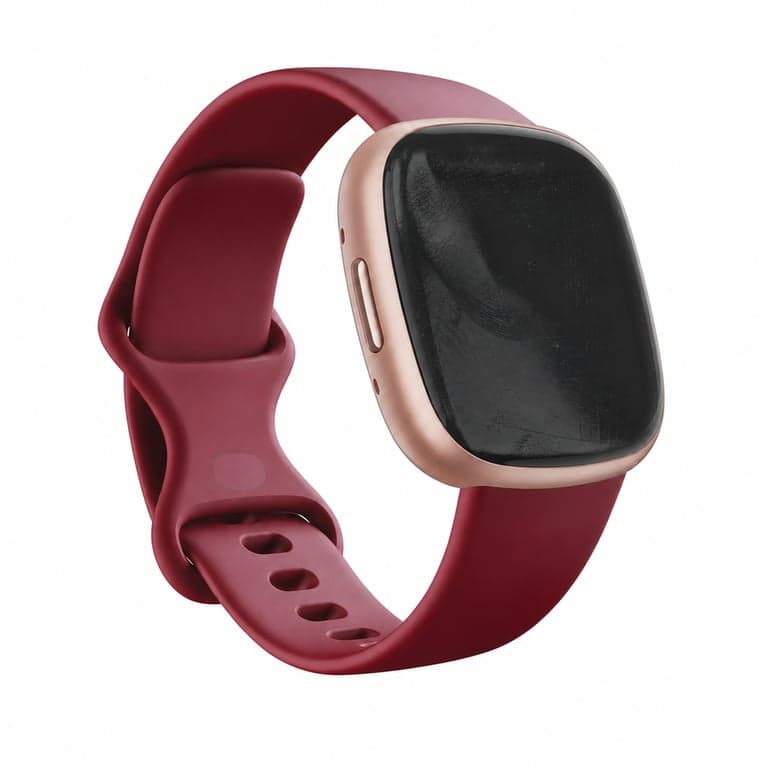 Fitbit Versa 4 Okosóra GPS-szel, málnapiros szín, rózsaszín alumínium ház — hibás, alkatrésznek: Veszi a töltést (állapot: lásd a 2. képet)