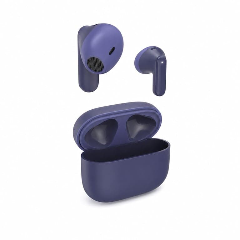 Hama Freedom Light II TWS Bluetooth 5.3 vezeték nélküli fülhallgató mikrofonnal, kék — Nincs tolto kabel hozza (állapot: lásd a 2. képet)