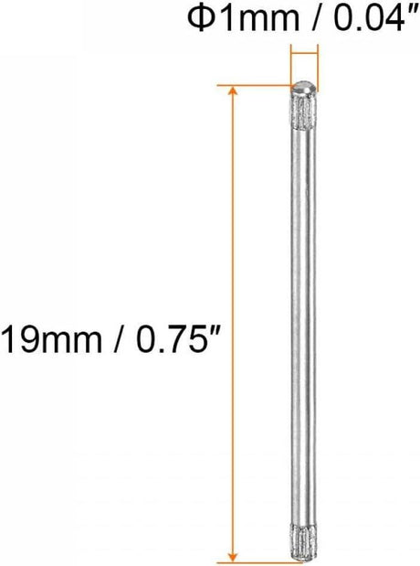 10 db Dupla Fejű Óraszíj Tű 1mm x 20mm - Outlet24