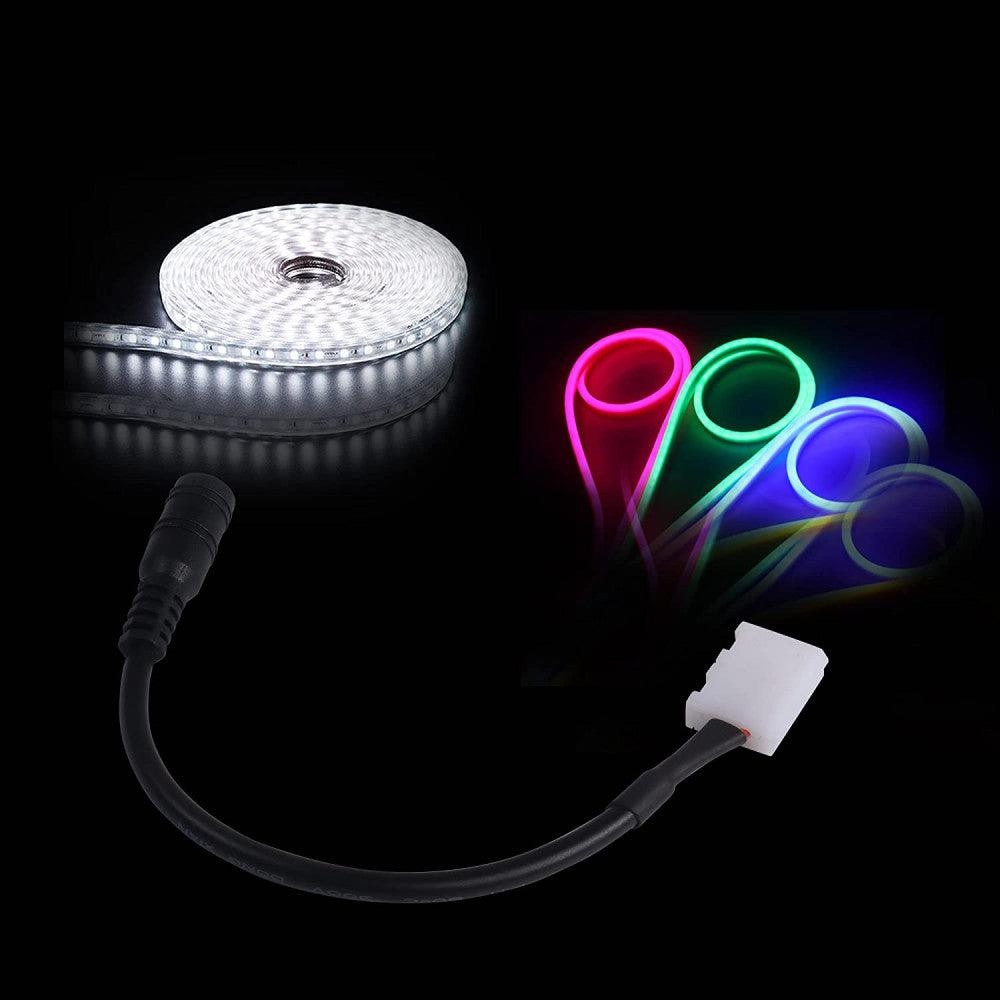 PNGKNYOCN forrasztás nélküli klipsz kábel LED szalagokhoz, DC 5,5 mm x 2,1mm female csatlakozó, 10 darabos - Outlet24