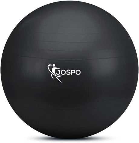 Jospo Fekete Fitness Labda Pumpával - 350kg Teherbírású Yoga Ball S-es Méret - Image 1