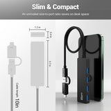 4 Port USB 3.0 Ultra-Slim Hub - Magas Sebességű Adapter PC, MAC, MacBook - Outlet24