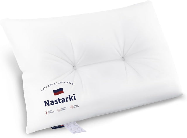 Nastarki Nagy Méretű Fehér Pamut Luxus Párna 68x43 cm, 800g Töltettel - Image 1