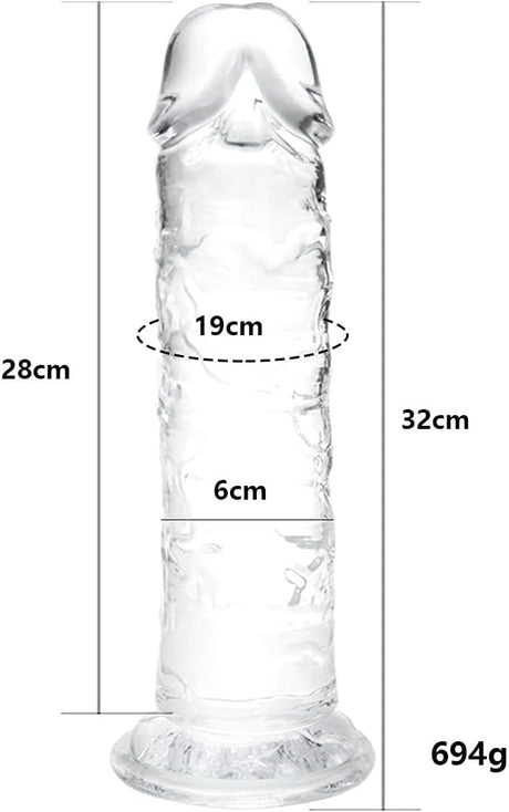 Óriás XXL realisztikus dildó 32 cm, tapadókorongos, férfiaknak és nőknek - Image 2