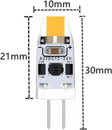 G4 LED izzó, dimmelhető, meleg fehér, 2W, 12-24V, 6 db-os csomag - Image 3