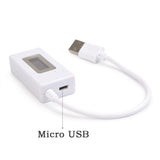 Arceli USB töltő teszter - LCD kijelzős feszültség- és árammérő, fehér - Image 5