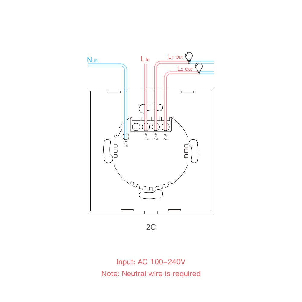 SONOFF T0EU2C 2-csatornás WiFi-s okos fali villanykapcsoló, Alexa és Google Home kompatibilis - Image 7