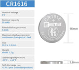 EEMB CR1616 3V lítium gombelem 9 db - óra, távirányító, számológép - Image 2