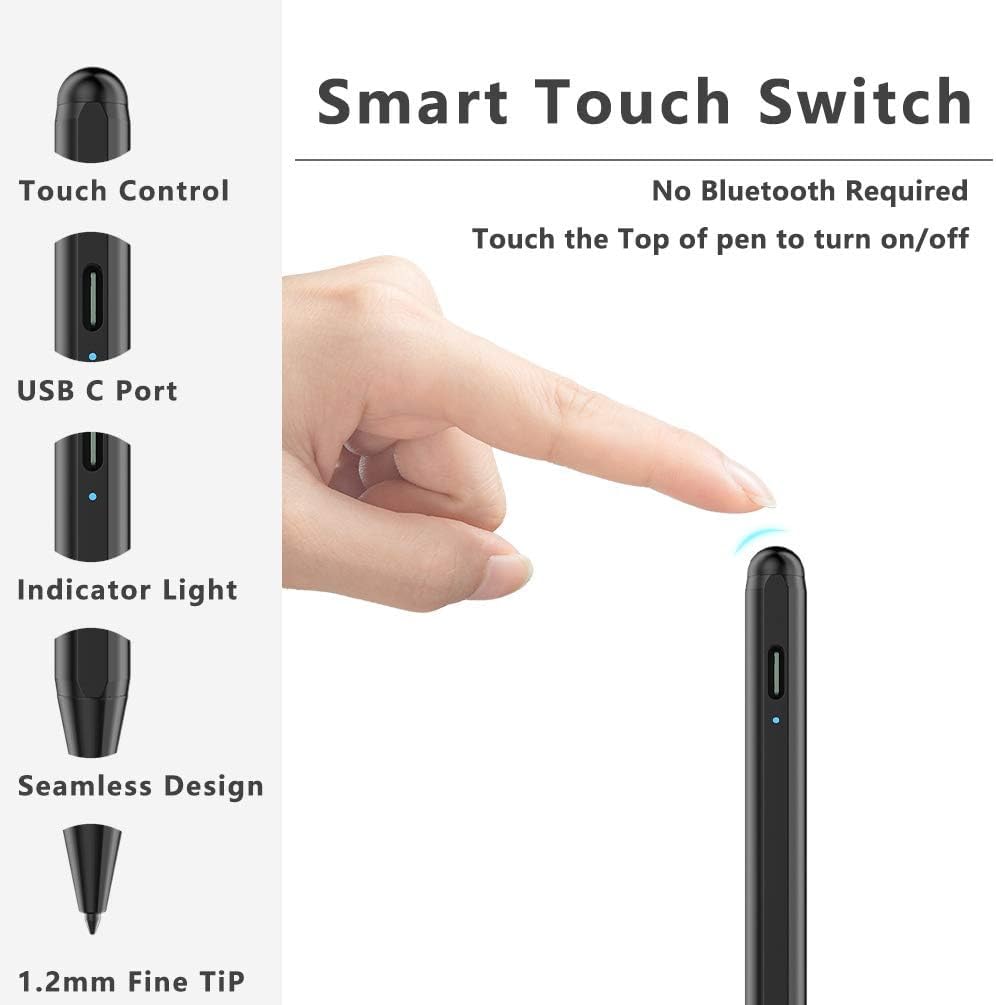 Stylus Toll Apple iPadhez - Kompatibilis Pro, Air, Mini Modellekkel (2018-2022) - Image 4