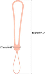 Rózsaszín szilikon csuklópánt kulcsokhoz, kamerához - 5 db-os készlet - Image 2