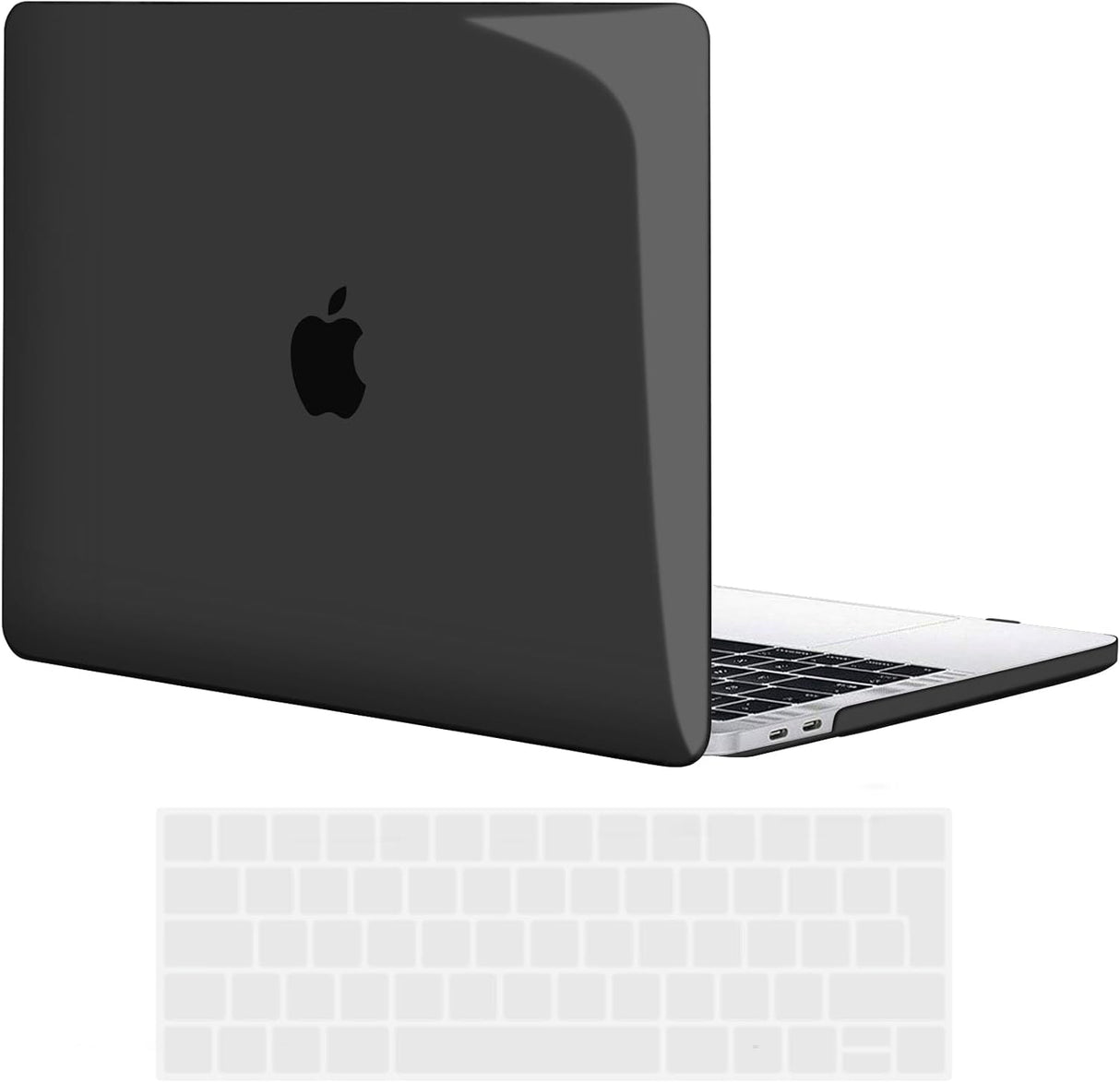 MacBook Pro 15" védőtok Touch Bar-ral - TECOOL ultravékony kemény tok + billentyűzetvédő, kristályfekete