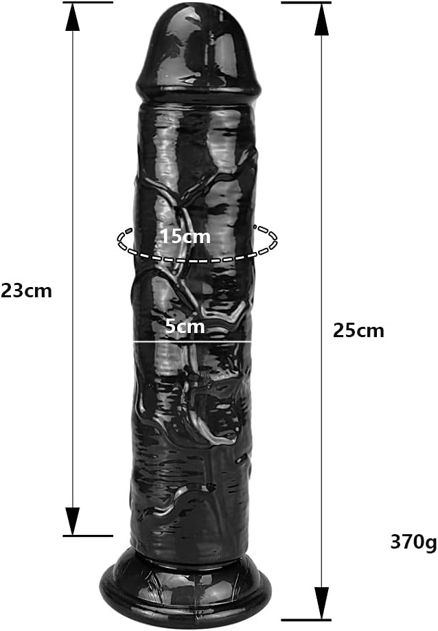 Óriási 25cm-es Fekete Realisztikus Dildó Tapadókoronggal - XXL Méretű G-pont és Anális Stimuláló - Image 2