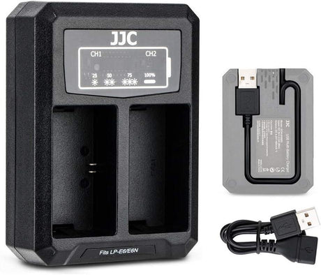 USB Töltőadapter Canon LP-E6/E6N Akkuhoz EOS R7, 5D, 6D, 7D, 90D Kamerákhoz - Open Box - Outlet24